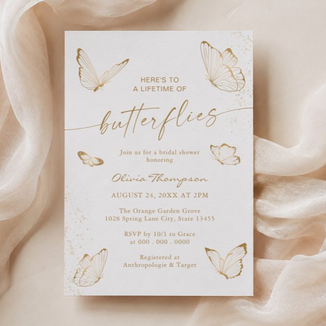 Invitación de Despedida de Soltera Mariposa de Oro (Subido por el creador)