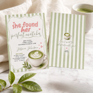 Invitación de Despedida de Soltera Matcha Té Verde