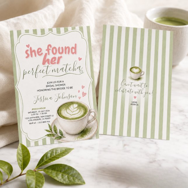 Invitación de Despedida de Soltera Matcha Té Verde (Subido por el creador)