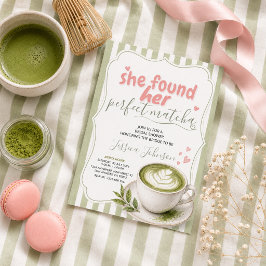 Invitación de Despedida de Soltera Matcha Té Verde