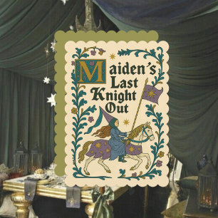 Invitación de despedida de soltera medieval “Últim