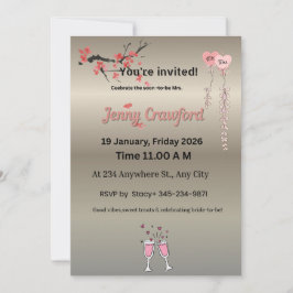 Invitación de Despedida de Soltera Metálica Elegan