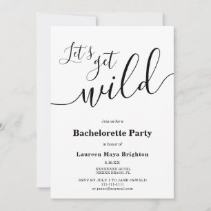 Invitación de despedida de soltera minimalista