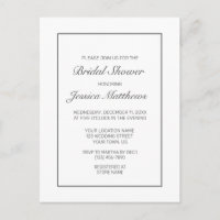 Invitación de Despedida de Soltera Minimalista Bla