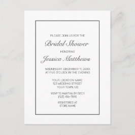 Invitación de Despedida de Soltera Minimalista Bla