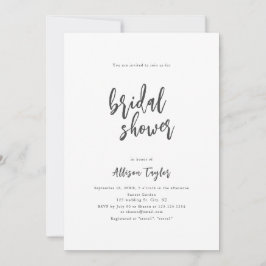 Invitación de Despedida de Soltera Minimalista Chi