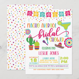 Invitación de Despedida de Soltera Nacho Average -