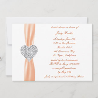 Invitación de Despedida de Soltera Naranja Corazón