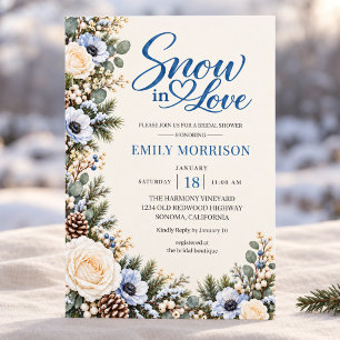 Invitación de Despedida de Soltera Nieve en Amor d