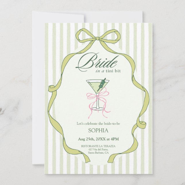Invitación de Despedida de Soltera 'Novia en un Ti (Anverso)