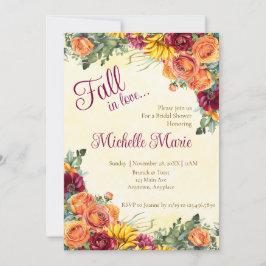 Invitación de Despedida de Soltera Otoñal Floral