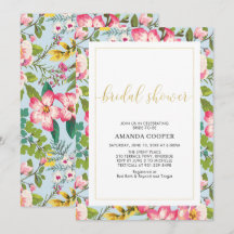 Invitación de Despedida de Soltera para Boda Tropi