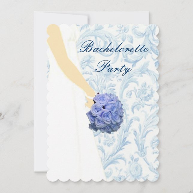 Invitación de despedida de soltera para elegante v (Anverso)