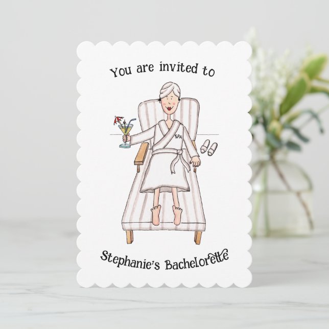 Invitación de Despedida de Soltera para Señora Día (Anverso de pie)