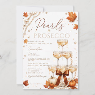 Invitación de Despedida de Soltera Perlas y Prosec