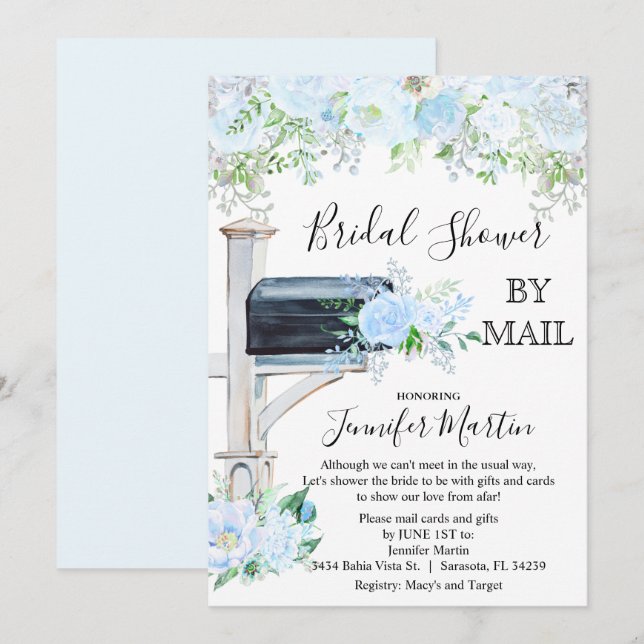 Invitación de Despedida de Soltera por Correo (Anverso / Reverso)