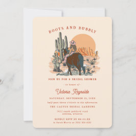 Invitación de Despedida de Soltera Retro Western D