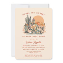 Invitación de Despedida de Soltera Retro Western D