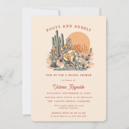 Invitación de Despedida de Soltera Retro Western D