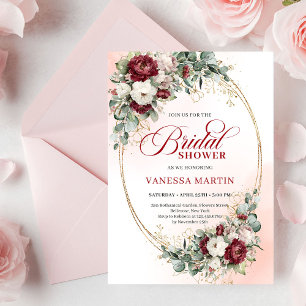 Invitación de Despedida de Soltera Romántica Burgu