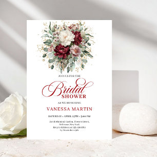 Invitación de Despedida de Soltera Romántica Marró
