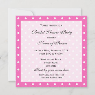 Invitación de despedida de soltera rosa