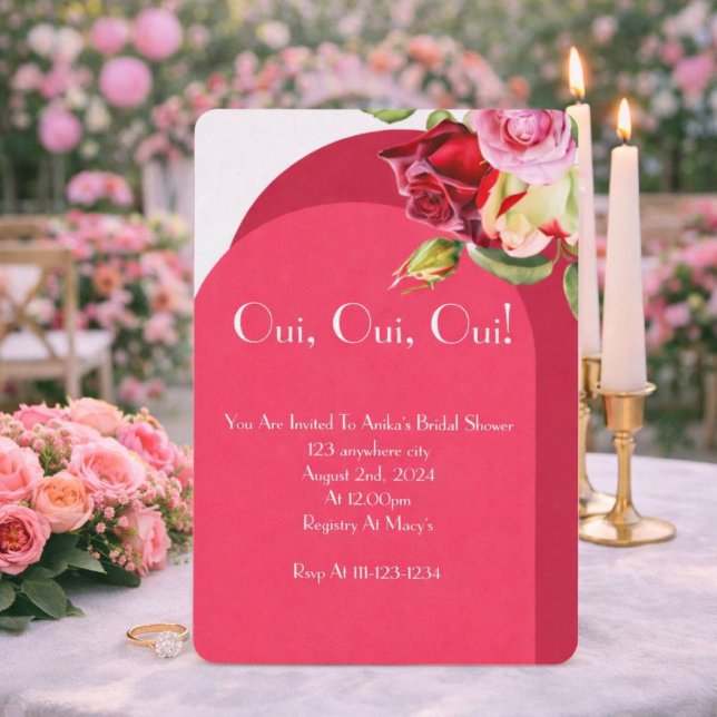 invitación de despedida de soltera rosa (Subido por el creador)