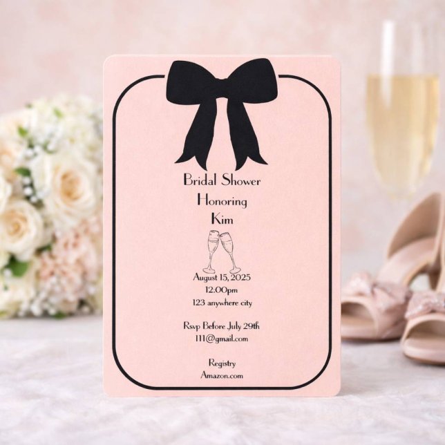 invitación de despedida de soltera rosa (Subido por el creador)