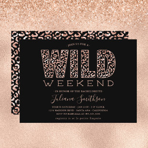 Invitación de Despedida de Soltera Rosa Dorado Leo