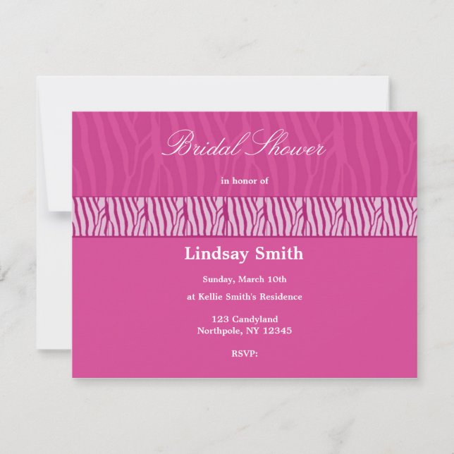 Invitación de Despedida de Soltera Rosa Perfecto (Anverso)