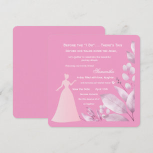 Invitación de Despedida de Soltera Rosa Romántica 