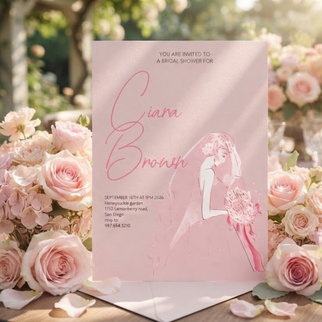 Invitación de Despedida de Soltera Rosa Suave Clar (Subido por el creador)