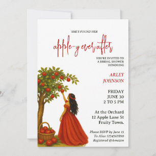 Invitación de Despedida de Soltera Rústica Manzana