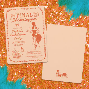 Invitación de despedida de soltera Showgirl Final 