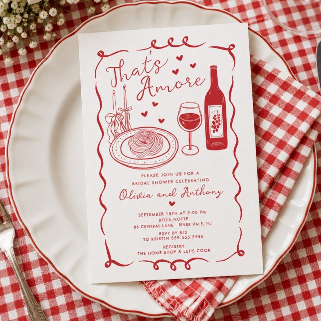 Invitación de Despedida de Soltera That's Amore It (Subido por el creador)
