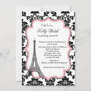 Invitación de Despedida de Soltera Torre Eiffel Ro