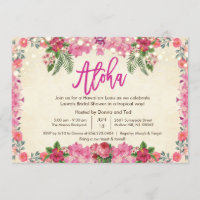 Invitación de Despedida de Soltera Tropical Aloha 
