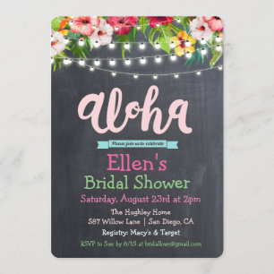 Invitación de Despedida de Soltera Tropical Aloha 