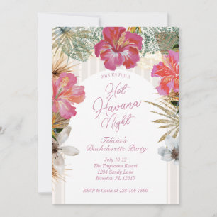 Invitación de Despedida de Soltera Tropical Cubana