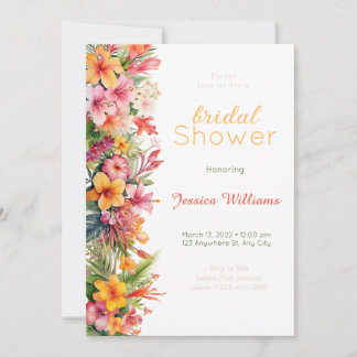 Invitación de Despedida de Soltera Tropical Hawaia