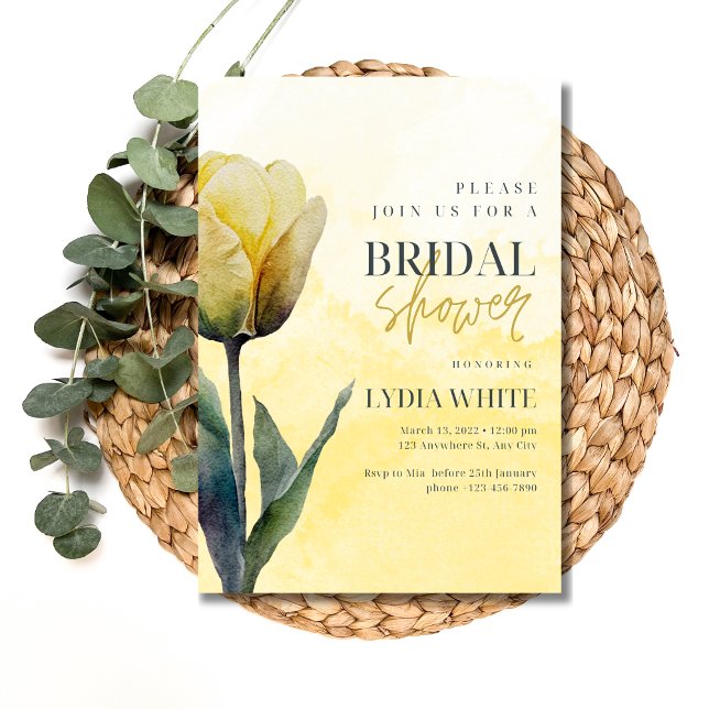 Invitación de Despedida de Soltera Tulipán Floral  (Subido por el creador)