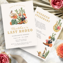 Invitación de Despedida de Soltera Último Rodeo