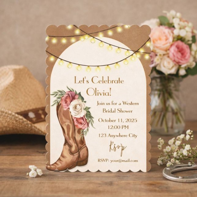 invitación de despedida de soltera vaquera (Subido por el creador)