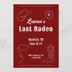 Invitación de Despedida de Soltera Vaquera de Rode