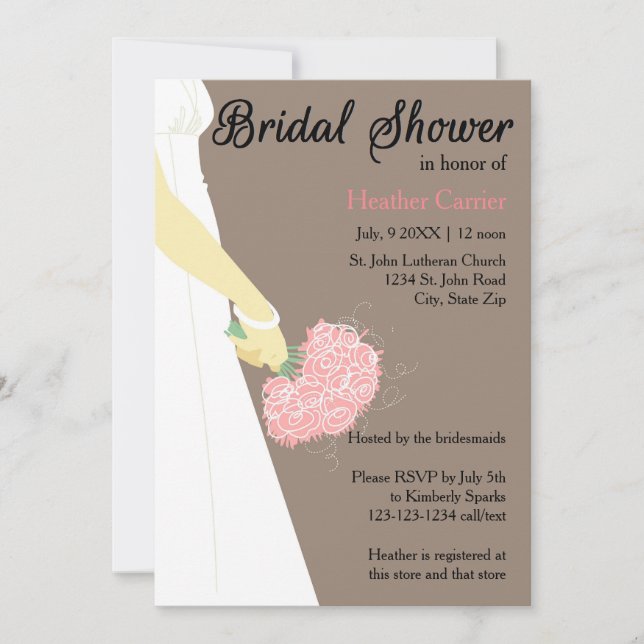 Invitación de Despedida de Soltera - Vestido Verti (Anverso)