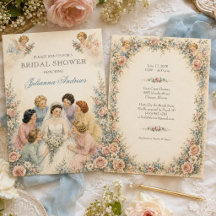 Invitación de Despedida de Soltera Vintage Novia D