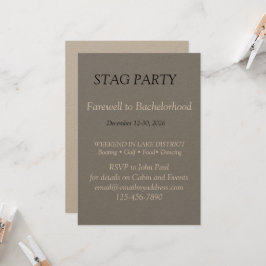 Invitación de DESPEDIDA de SOLTERO audaz y elegant