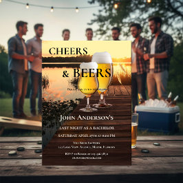 Invitación de Despedida de Soltero con Cheers y Be