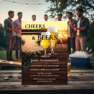 Invitación de Despedida de Soltero con Cheers y Be
