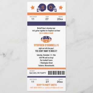 Invitación de Despedida de Soltero con Entradas pa